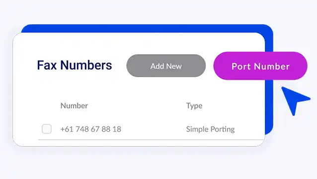 image of fax number porting