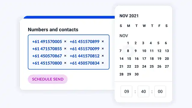 image of calendar schedule fax sending