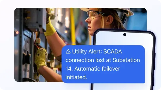 SCADA SMS alert