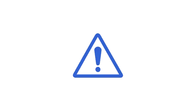 Icon of a triangle with an exclamation point inside