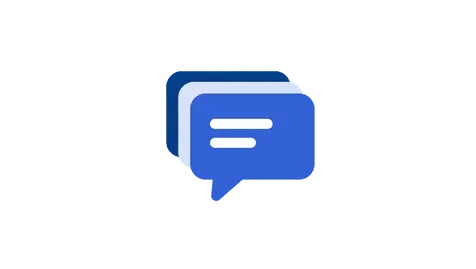 Icon of a text message box