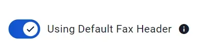 Using default fax header