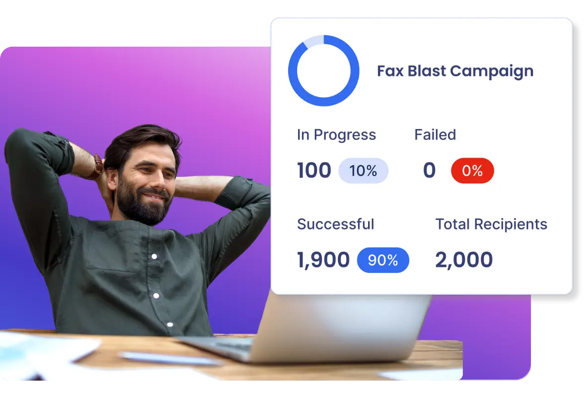 Real-time reporting for online fax broadcast campaigns with Notifyre