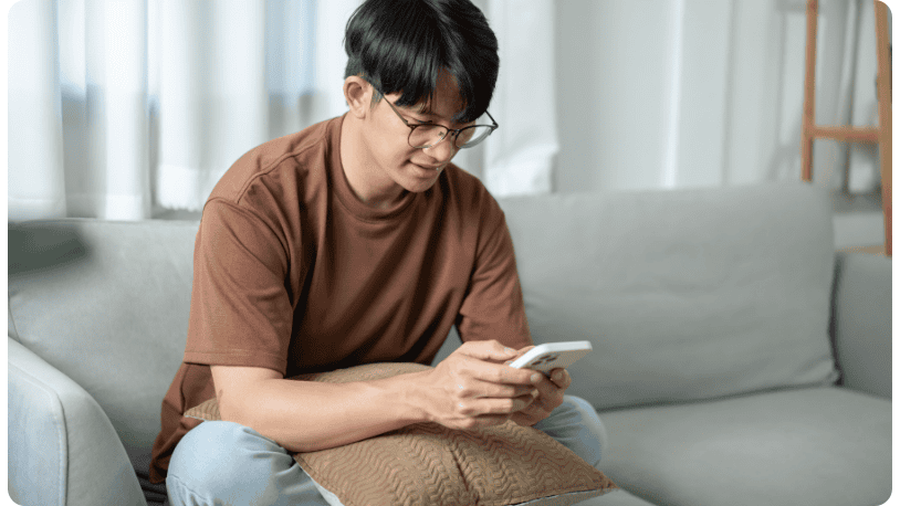 Man checking his mobile phone