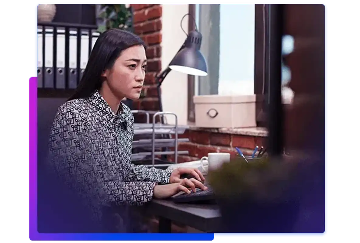 image of developer typing code