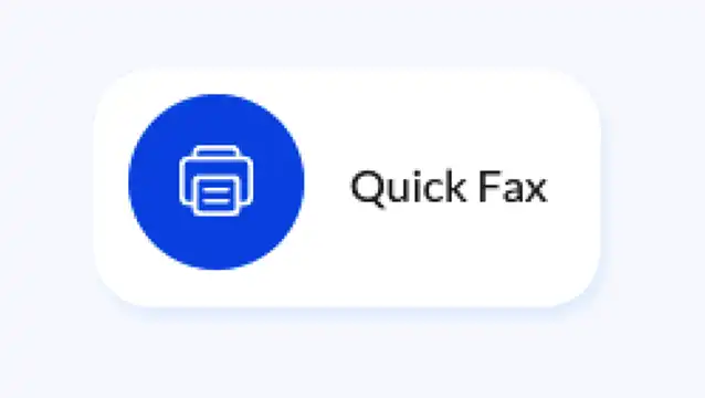 image of quick send fax button