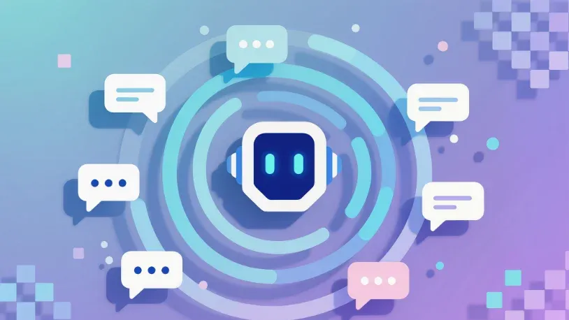 a bot surrounded by chat messages