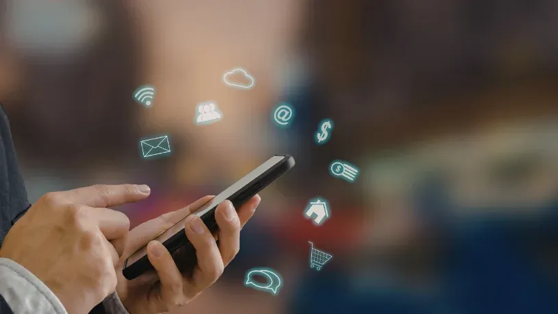 mobile phone with different notification alerts