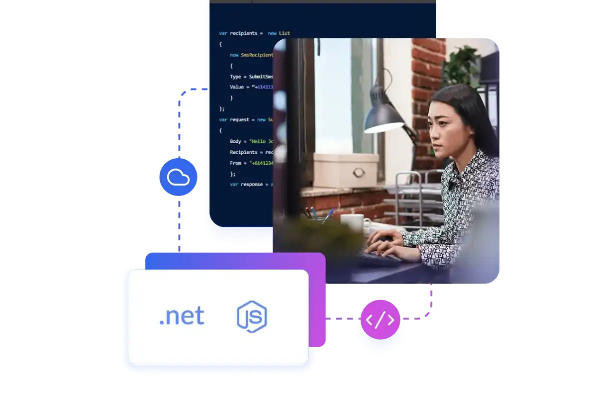 image of developer and code